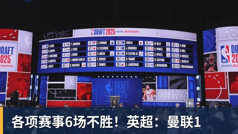 九游体育各项赛事6场不胜！英超：曼联1